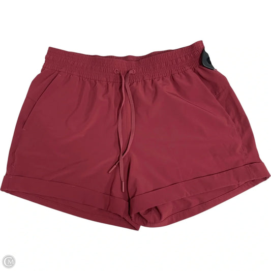 Athletic Shorts By Lululemon In Red, Size: M