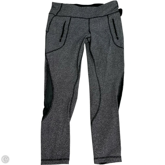Athletic Leggings By Lululemon In Black & White, Size: M