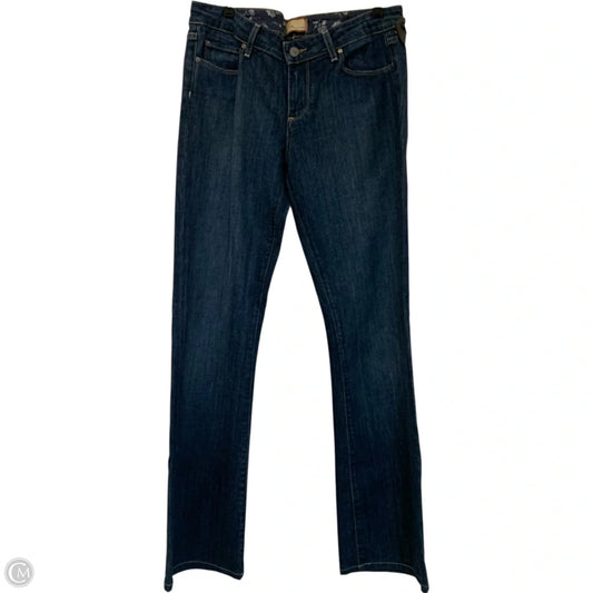 Jeans Straight By Paige In Blue Denim, Size: 4