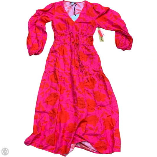 Dress Designer By Kate Spade In Pink & Red, Size: Xxs