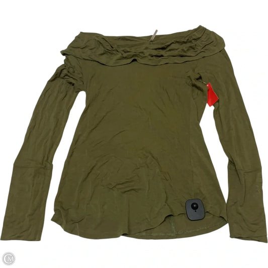 Top Long Sleeve By Free People In Green, Size: S