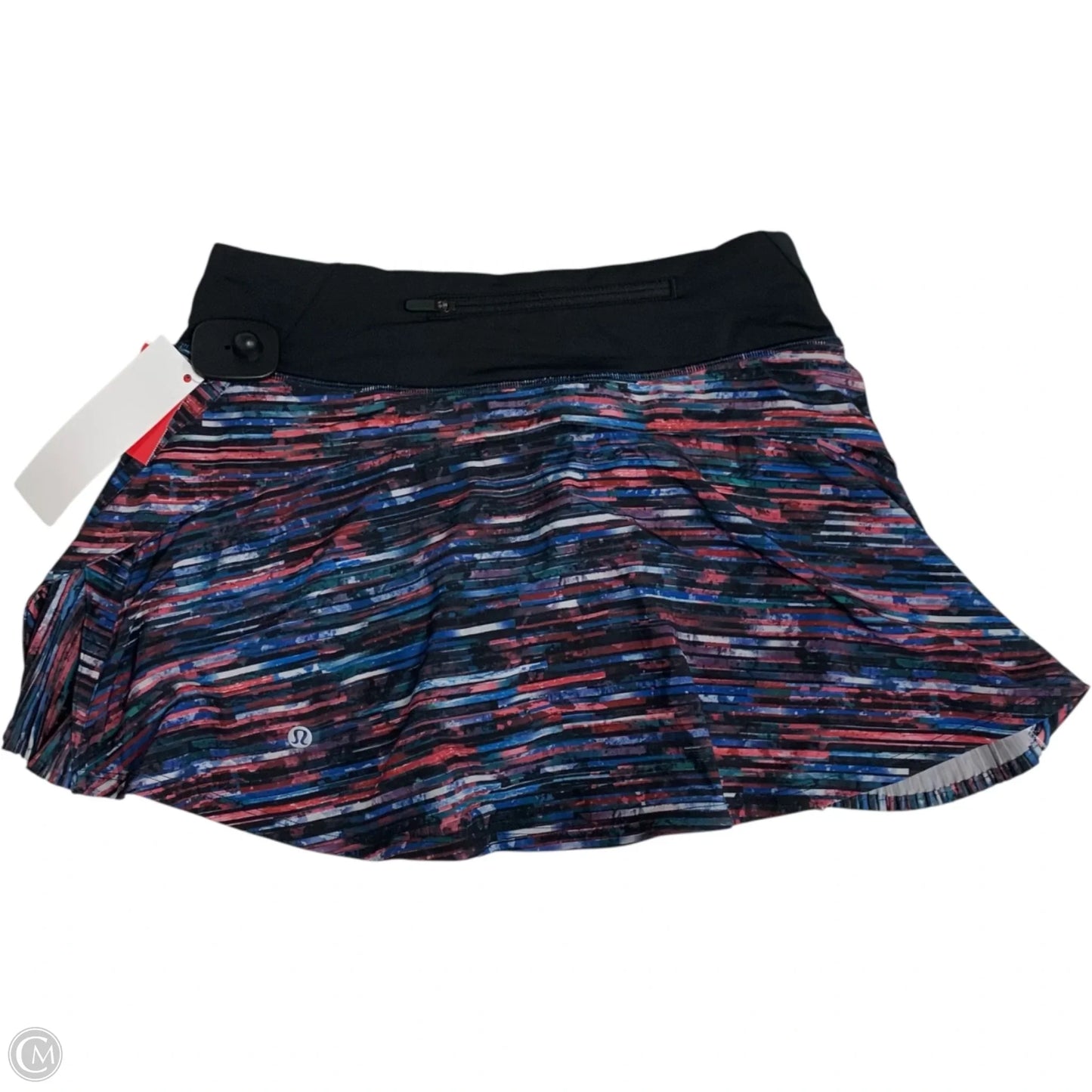 Athletic Skort By Lululemon In Black & Blue, Size: S