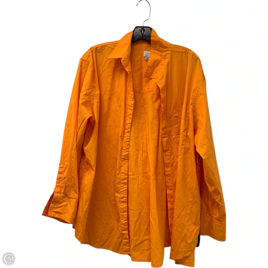Top Long Sleeve By A New Day In Orange, Size: Xl