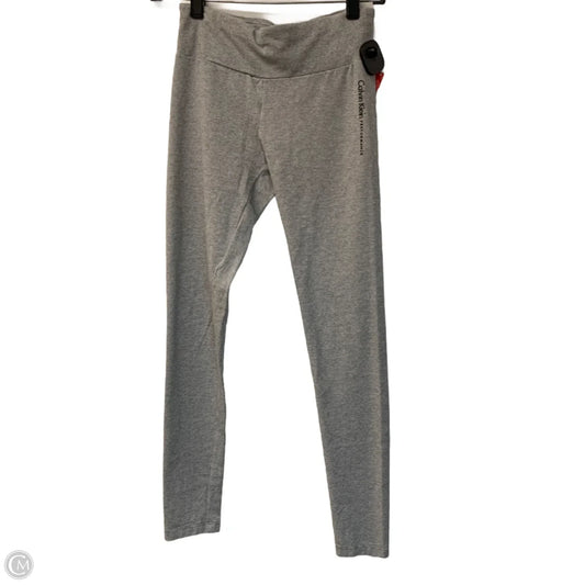 Athletic Leggings By Calvin Klein Performance In Grey, Size: S