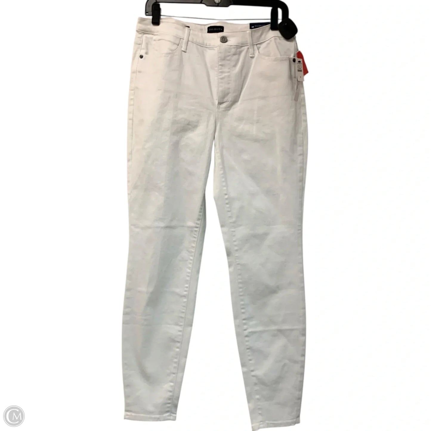 Jeans Skinny By Talbots In White Denim, Size: 8