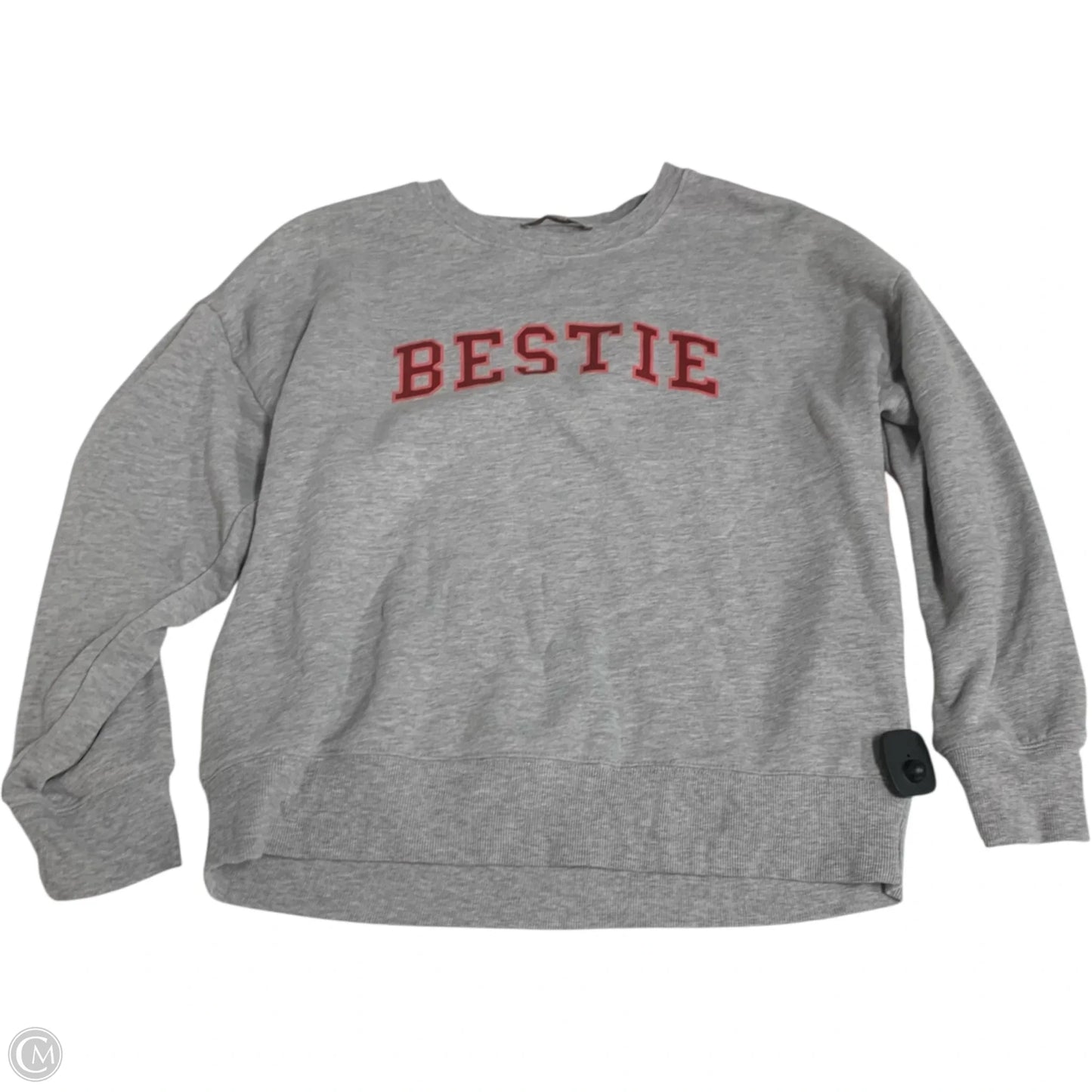 Sweatshirt Crewneck By Loft In Grey, Size: L