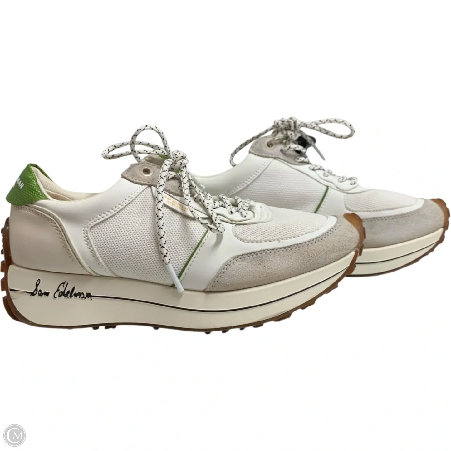 Shoes Sneakers By Sam Edelman In Cream & Green, Size: 8