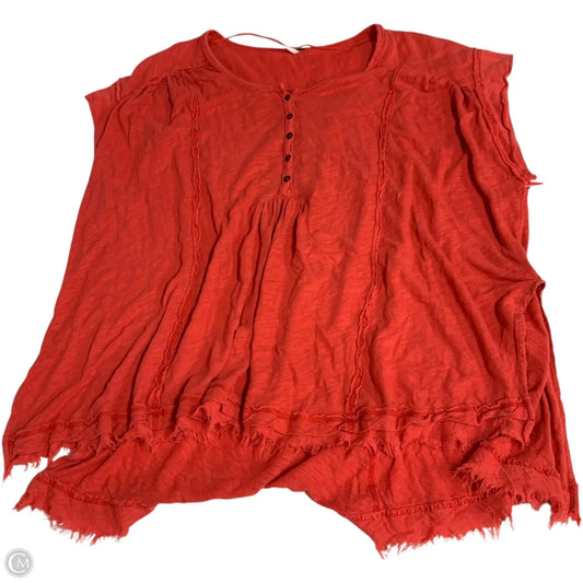 Top Short Sleeve By Free People In Orange, Size: S