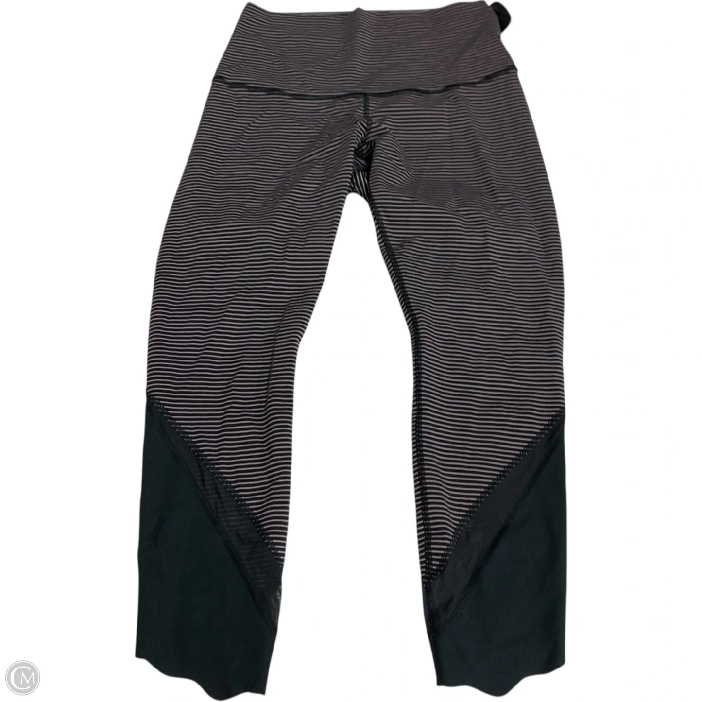 Athletic Leggings By Lululemon In Striped Pattern, Size: M