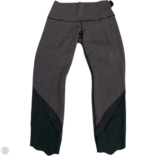 Athletic Leggings By Lululemon In Striped Pattern, Size: M