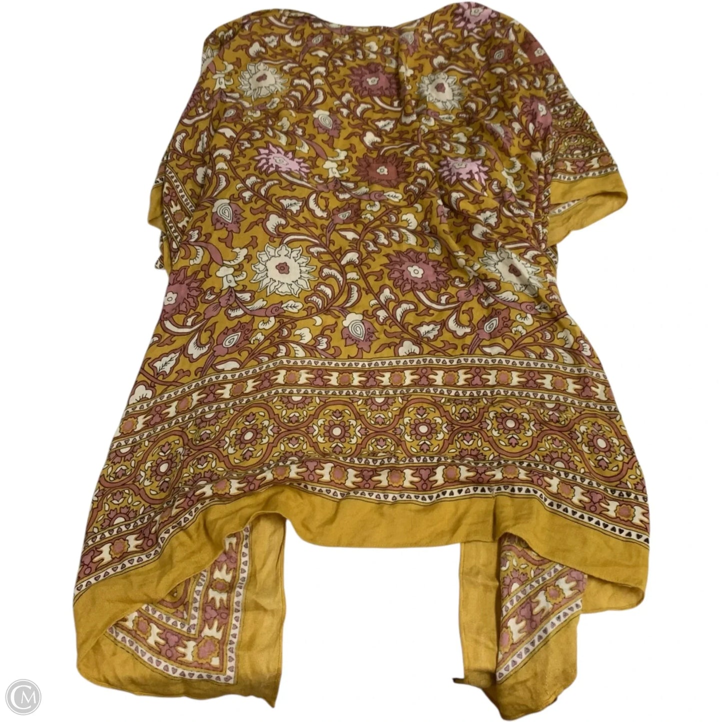 Kimono By Free People In Pink & Yellow, Size: Osfm