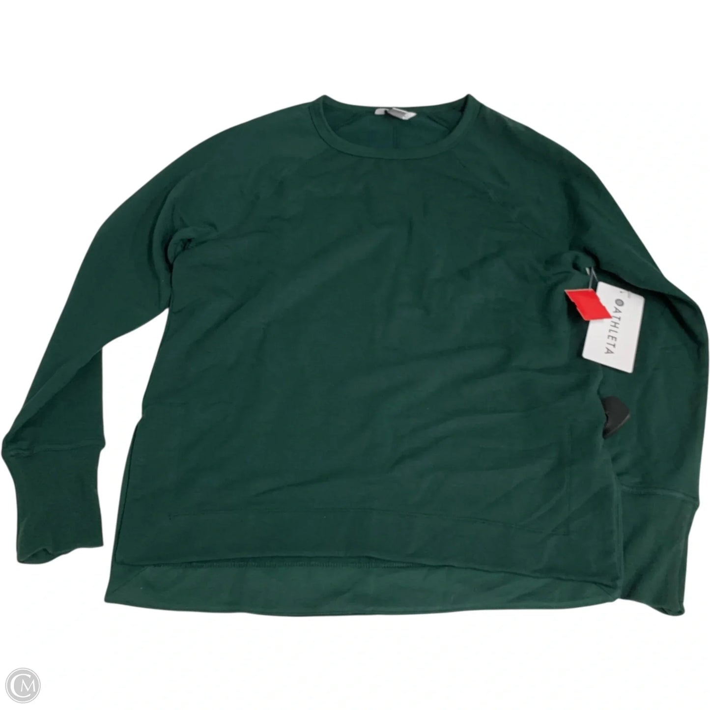 Athletic Sweatshirt Crewneck By Athleta In Green, Size: S