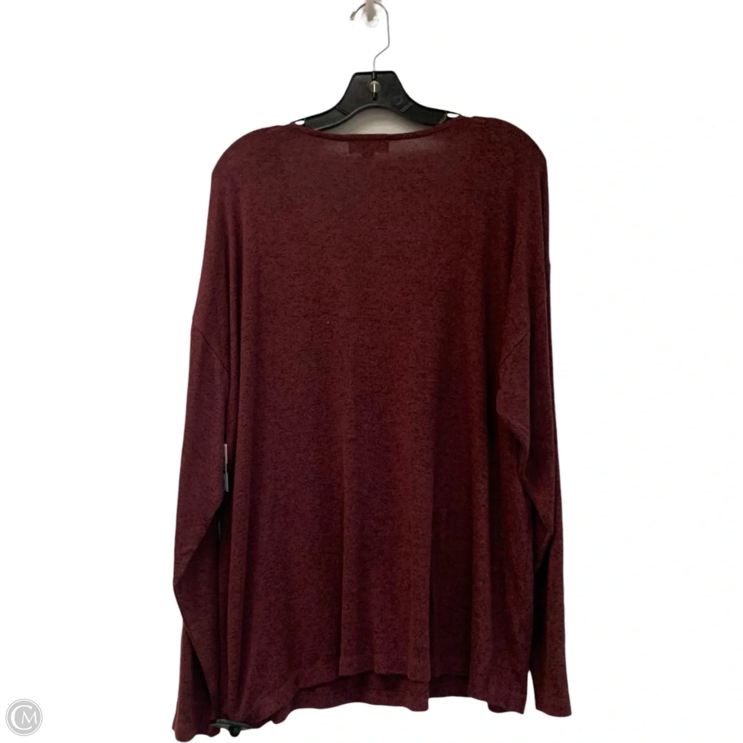 Top Long Sleeve By Loft In Maroon, Size: Xl