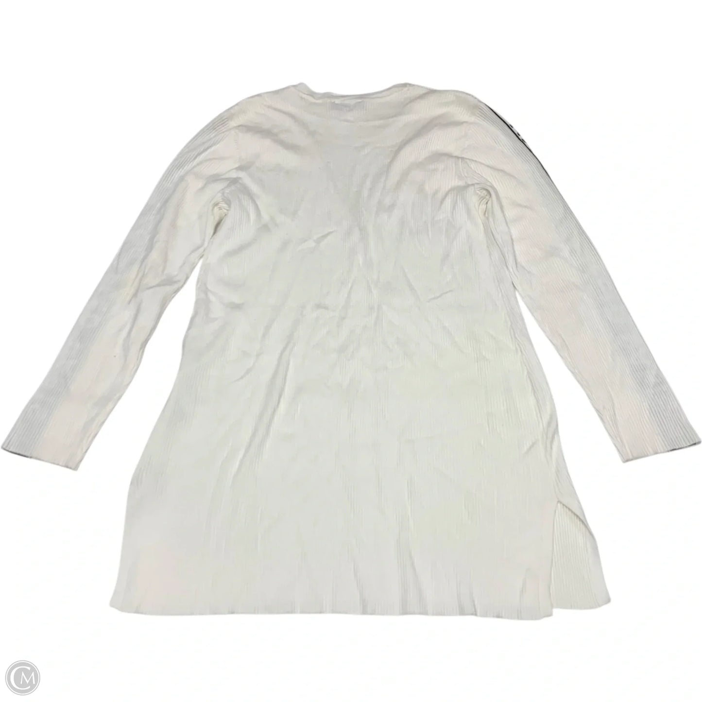 Sweater Cardigan Designer By Karl Lagerfeld In White, Size: M