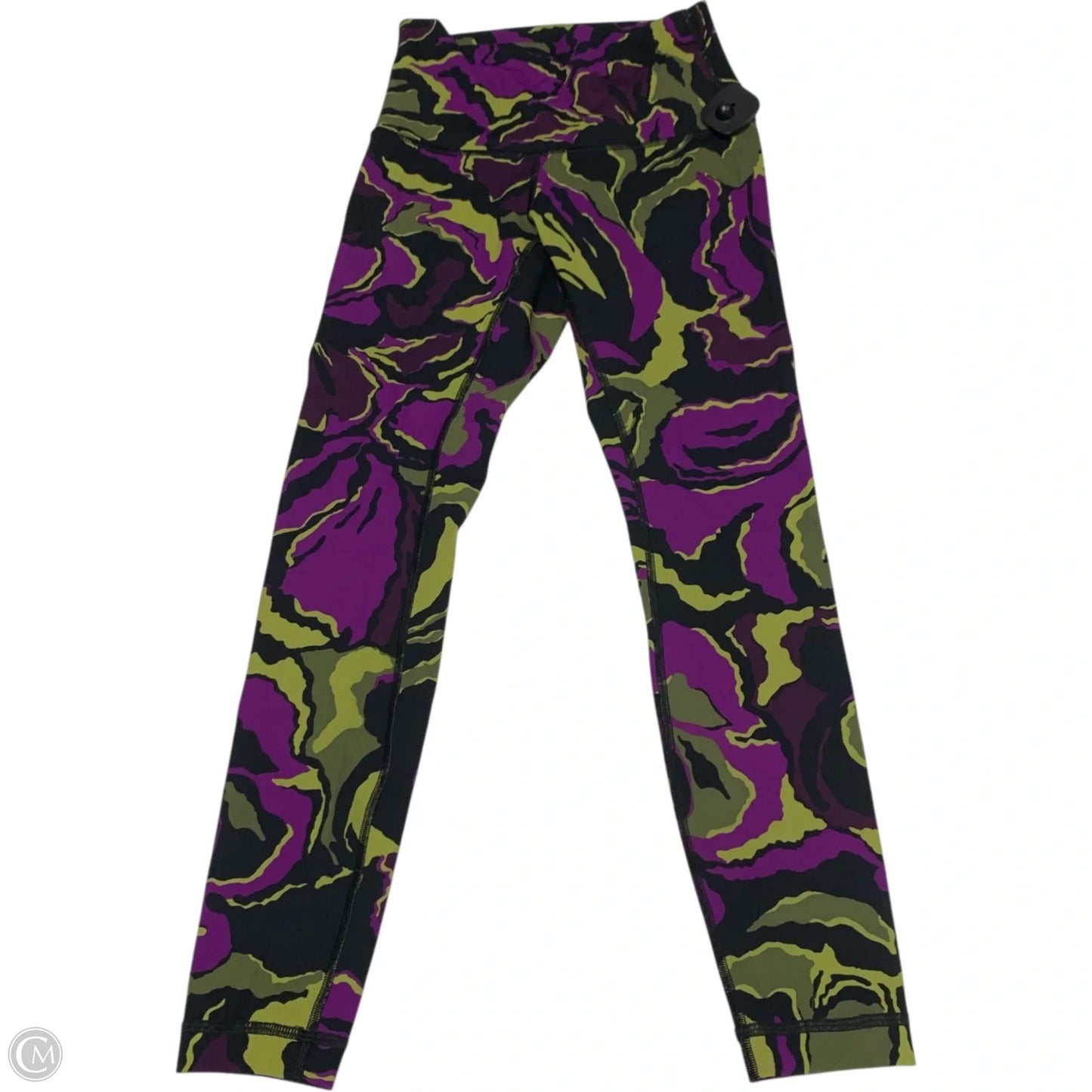 Athletic Leggings By Lululemon In Black & Purple, Size: S