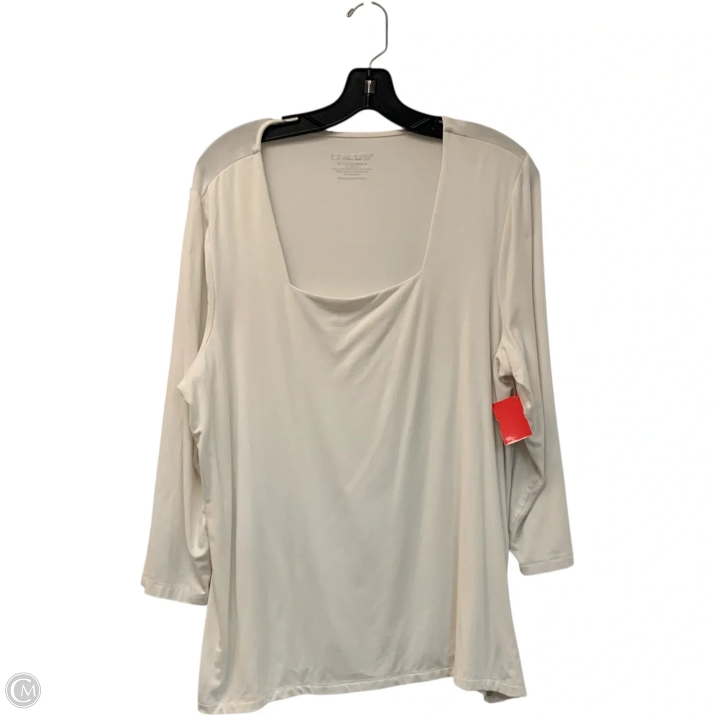 Top Long Sleeve By Chicos In White, Size: Xl