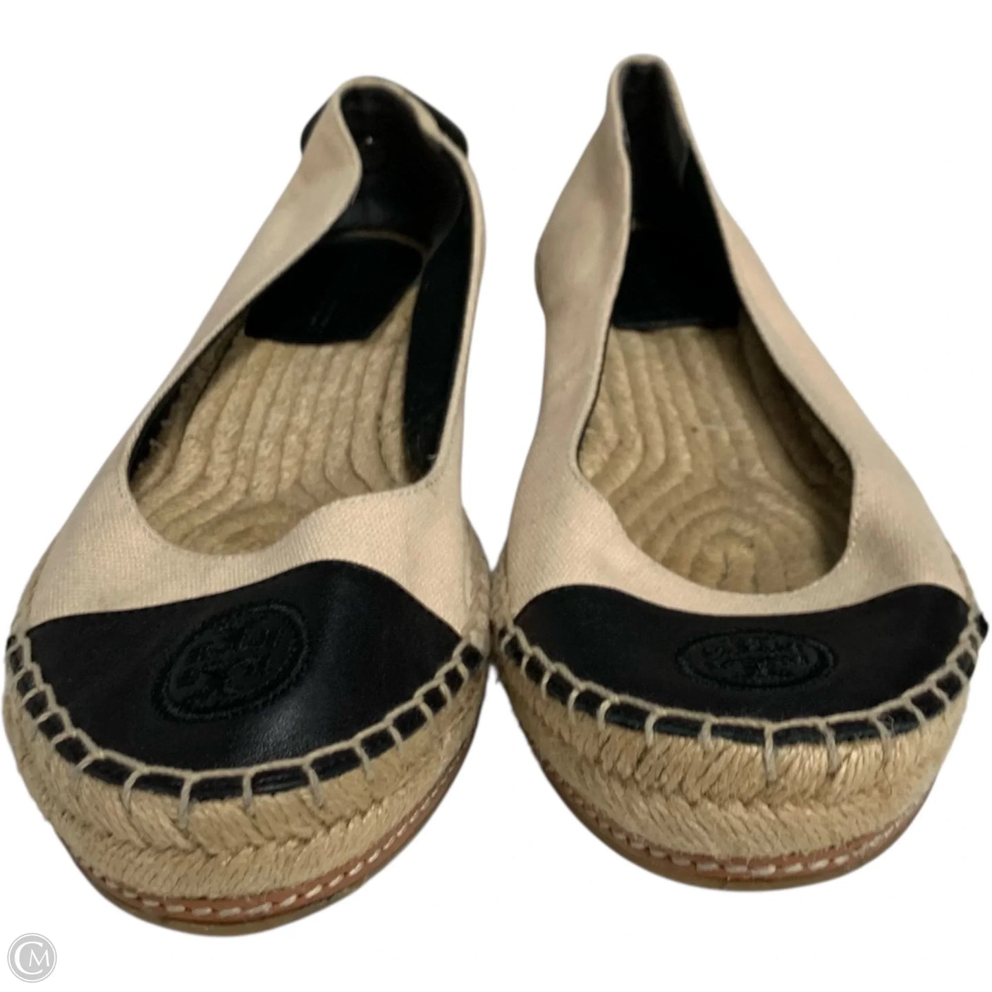 Shoes Designer By Tory Burch In Black & Cream, Size: 9