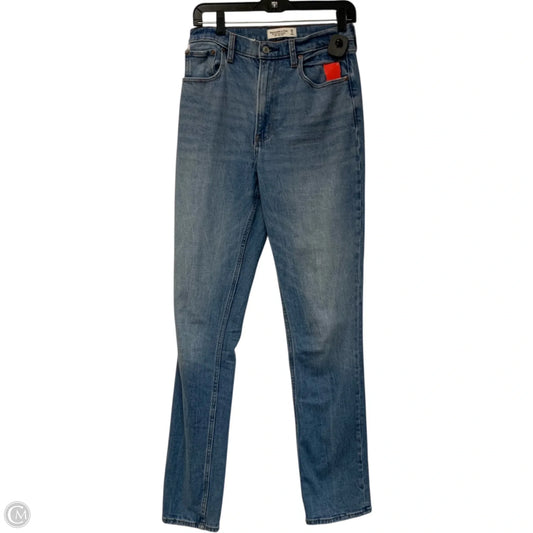 Jeans Straight By Abercrombie And Fitch In Blue Denim, Size: 6l