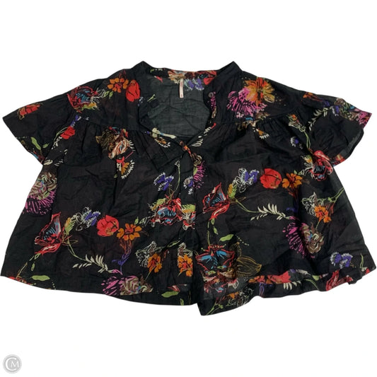 Top Short Sleeve By Free People In Black, Size: M