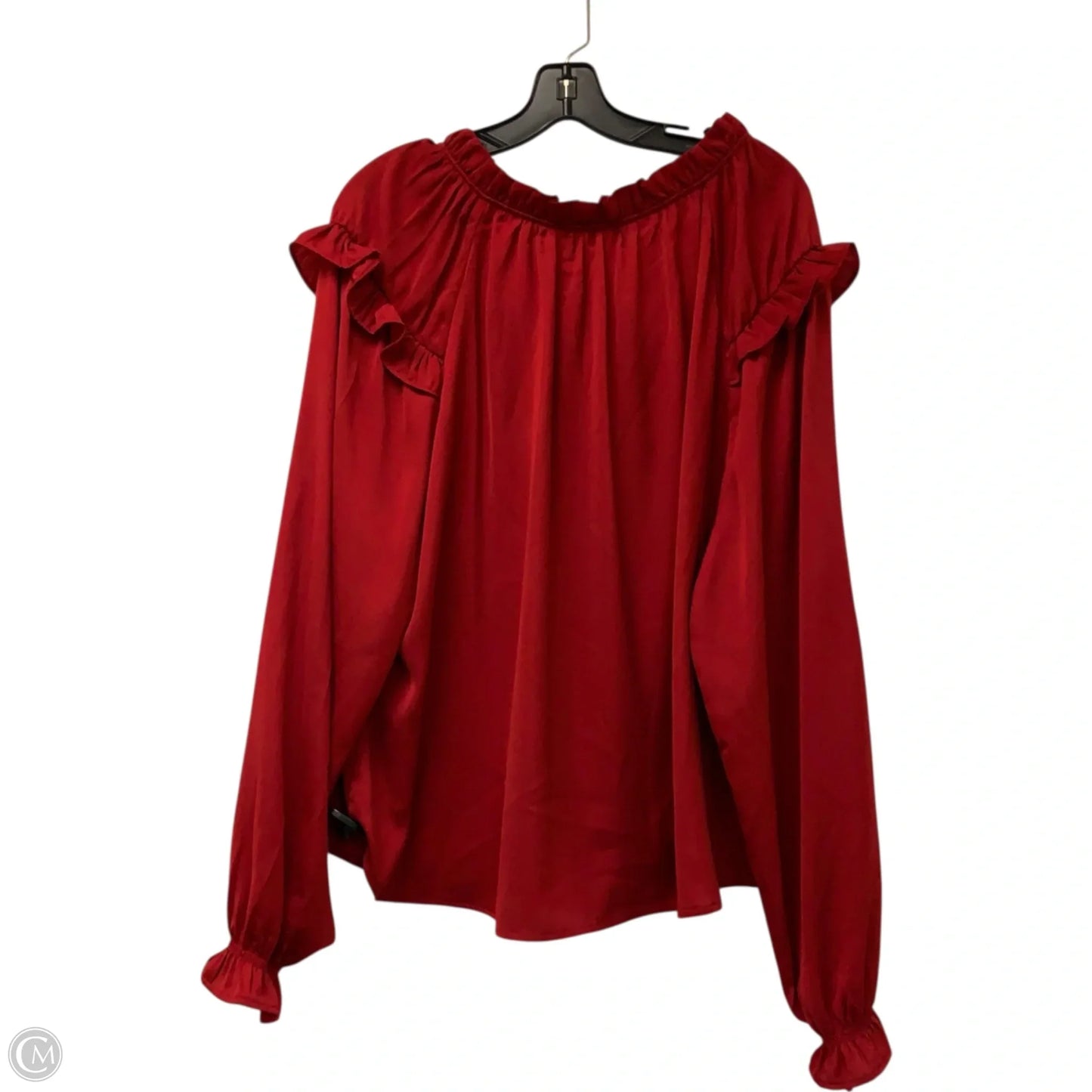 Blouse Long Sleeve By Gap In Red, Size: 1x