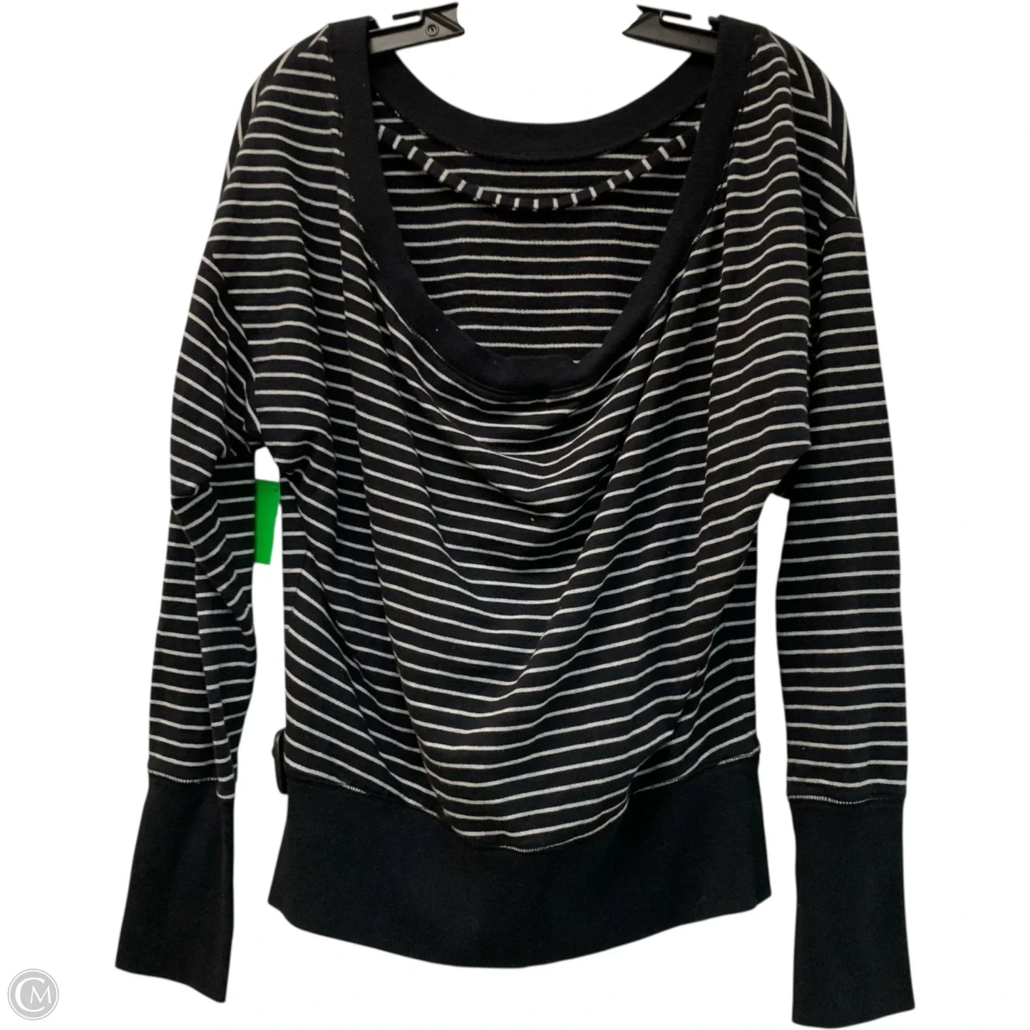 Athletic Top Long Sleeve Crewneck By Victorias Secret In Striped Pattern, Size: S
