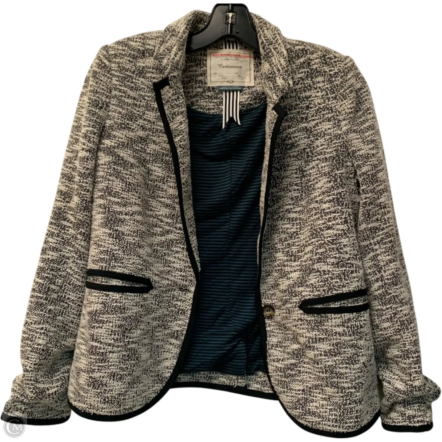 Blazer By Anthropologie In Black & Cream, Size: S