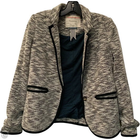 Blazer By Anthropologie In Black & Cream, Size: S