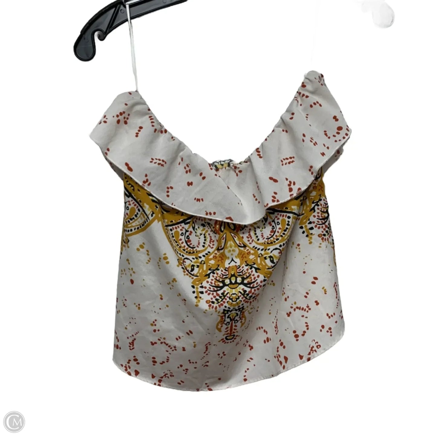 Top Sleeveless By Free People In Cream & Yellow, Size: S