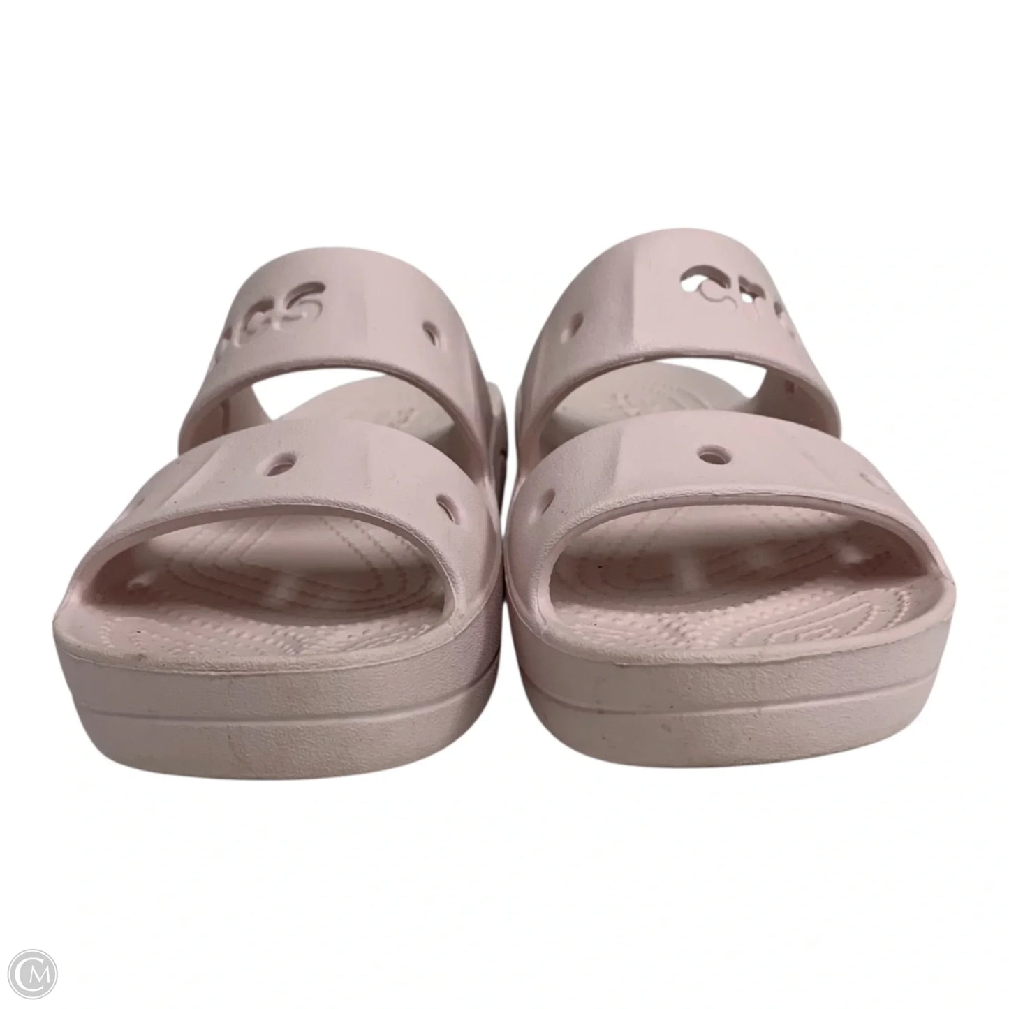 Sandals Heels Platform By Crocs In Pink, Size: 7