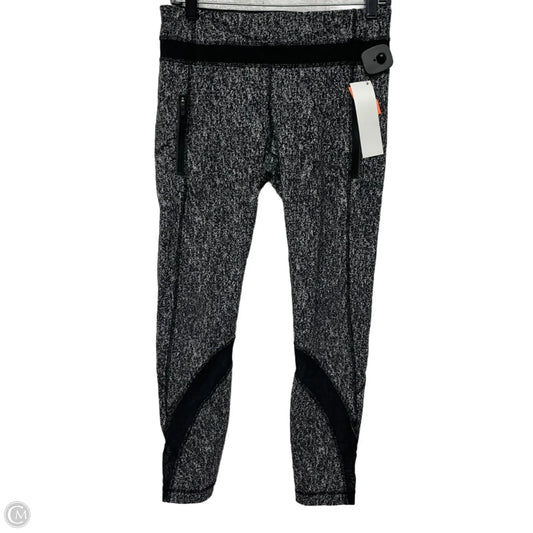 Athletic Leggings By Lululemon In Black & White, Size: M