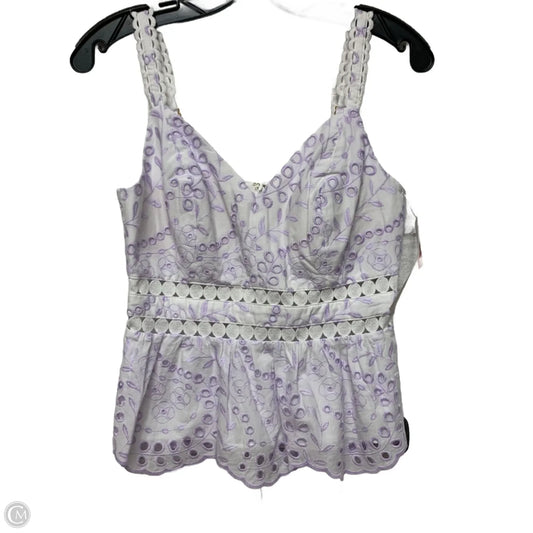 Top Sleeveless Designer By Lilly Pulitzer In Purple & White, Size: Xs