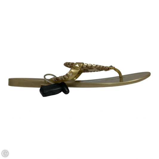 Sandals Flip Flops By Jack Rogers In Gold, Size: 9