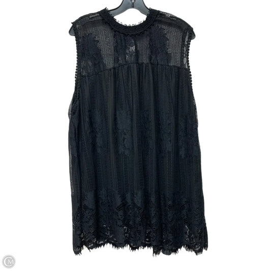 Top Sleeveless By Worthington In Black, Size: 3x