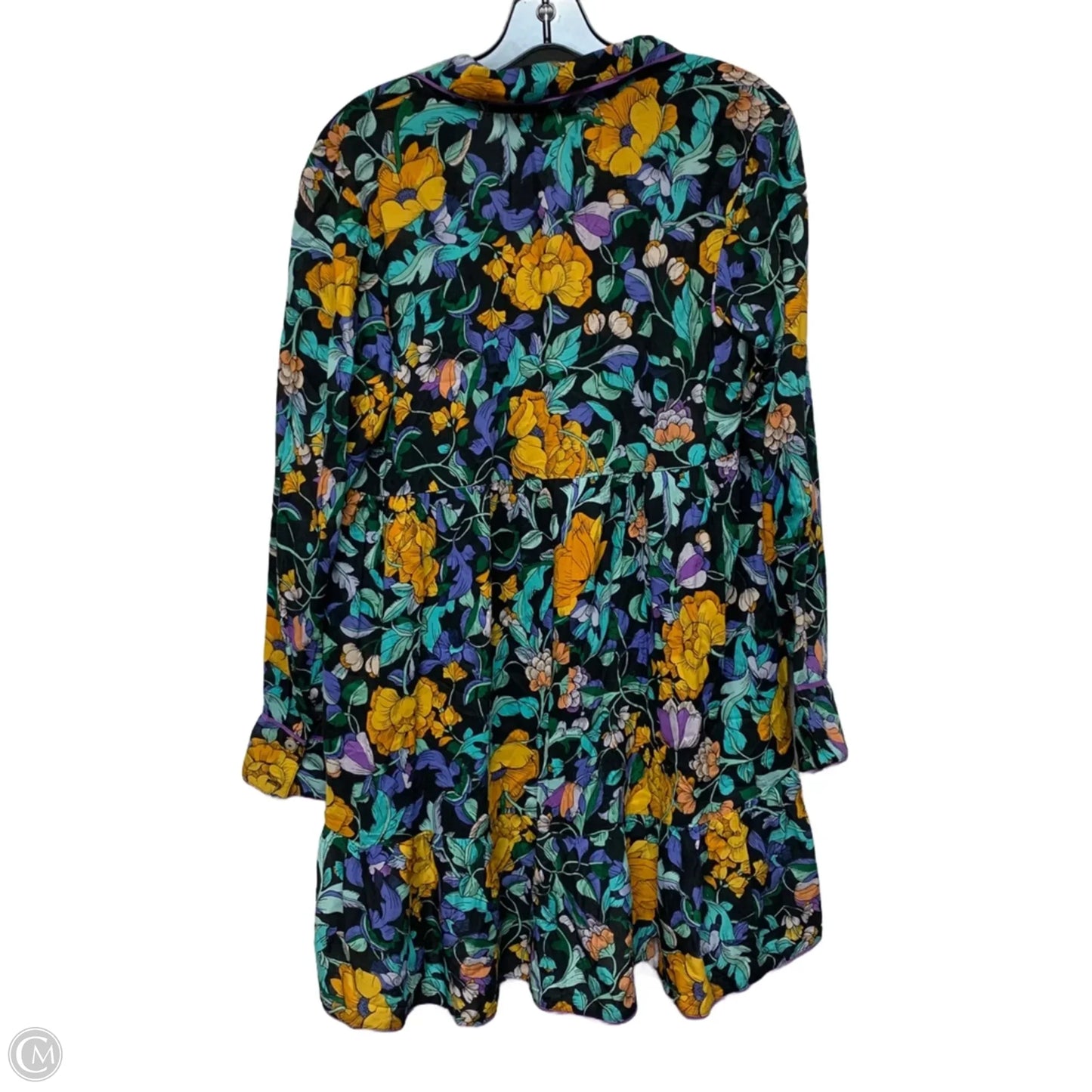 Dress Casual Short By Anthropologie In Black & Blue, Size: S