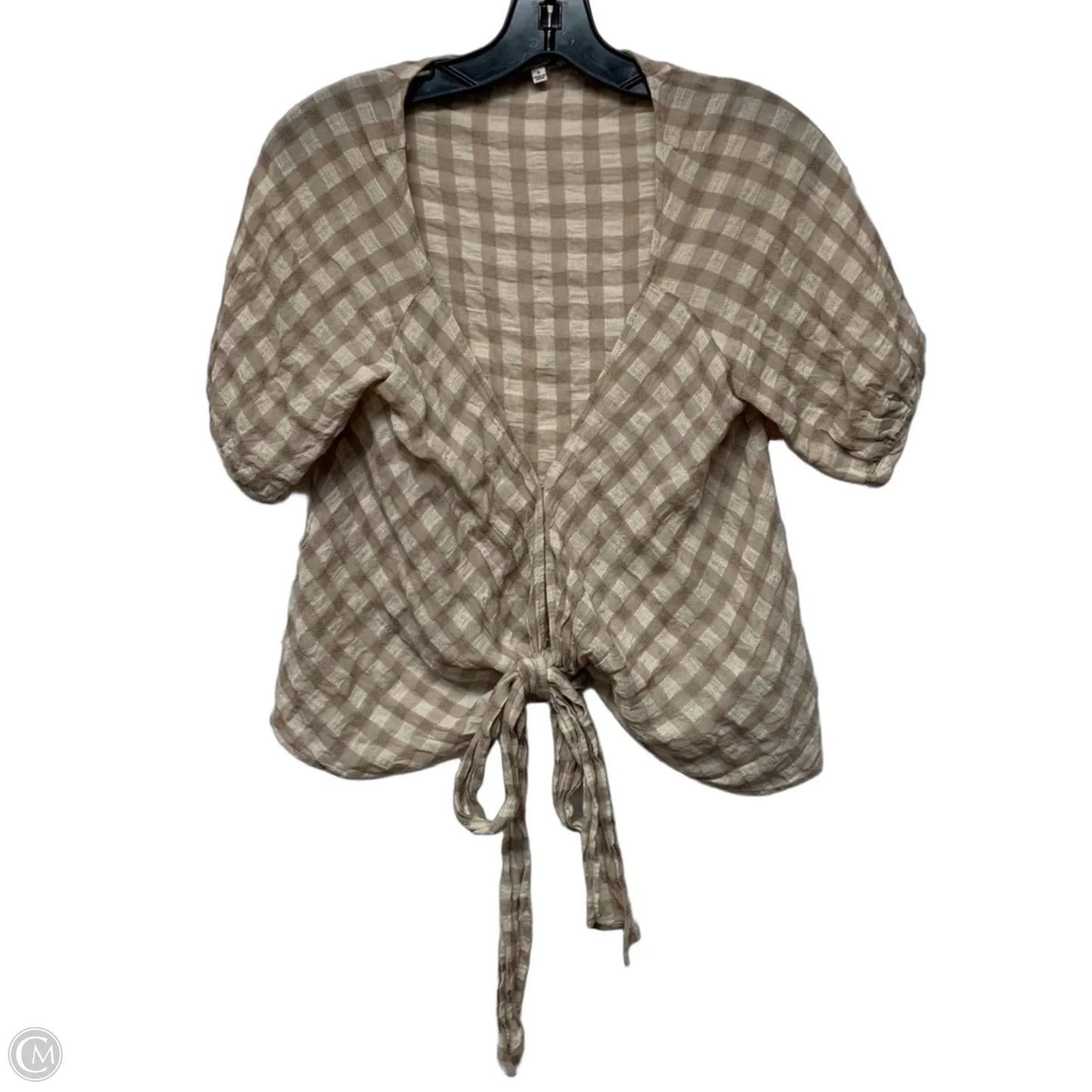 Top Short Sleeve By Madewell In Beige, Size: S