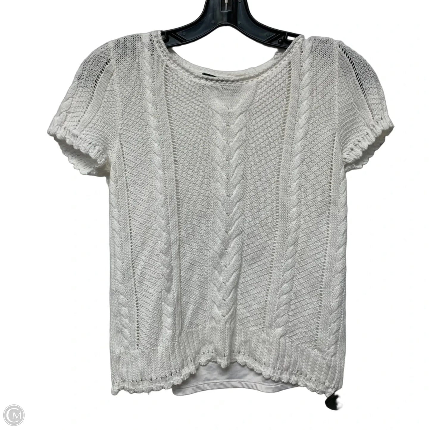 Top Short Sleeve By Lauren By Ralph Lauren In White, Size: Mp