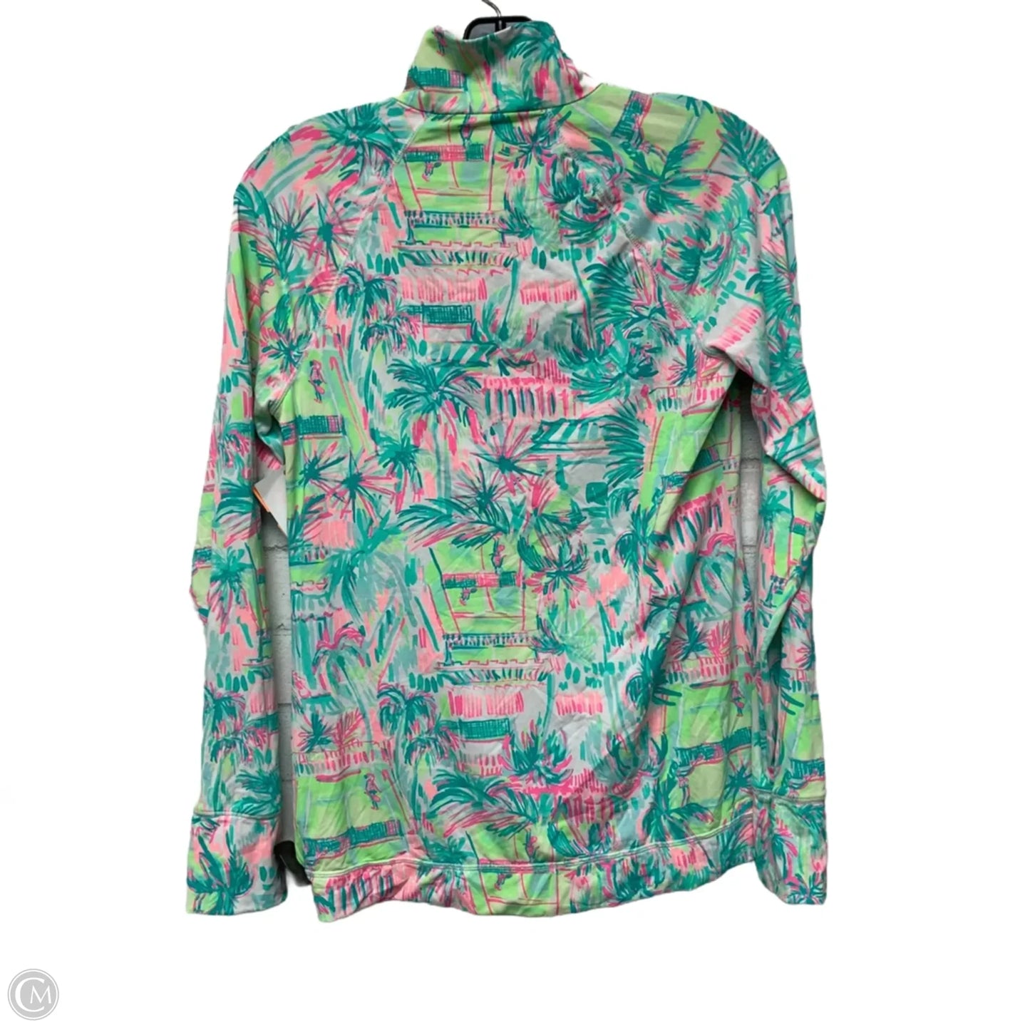 Athletic Jacket Designer By Lilly Pulitzer In Green & Pink, Size: S