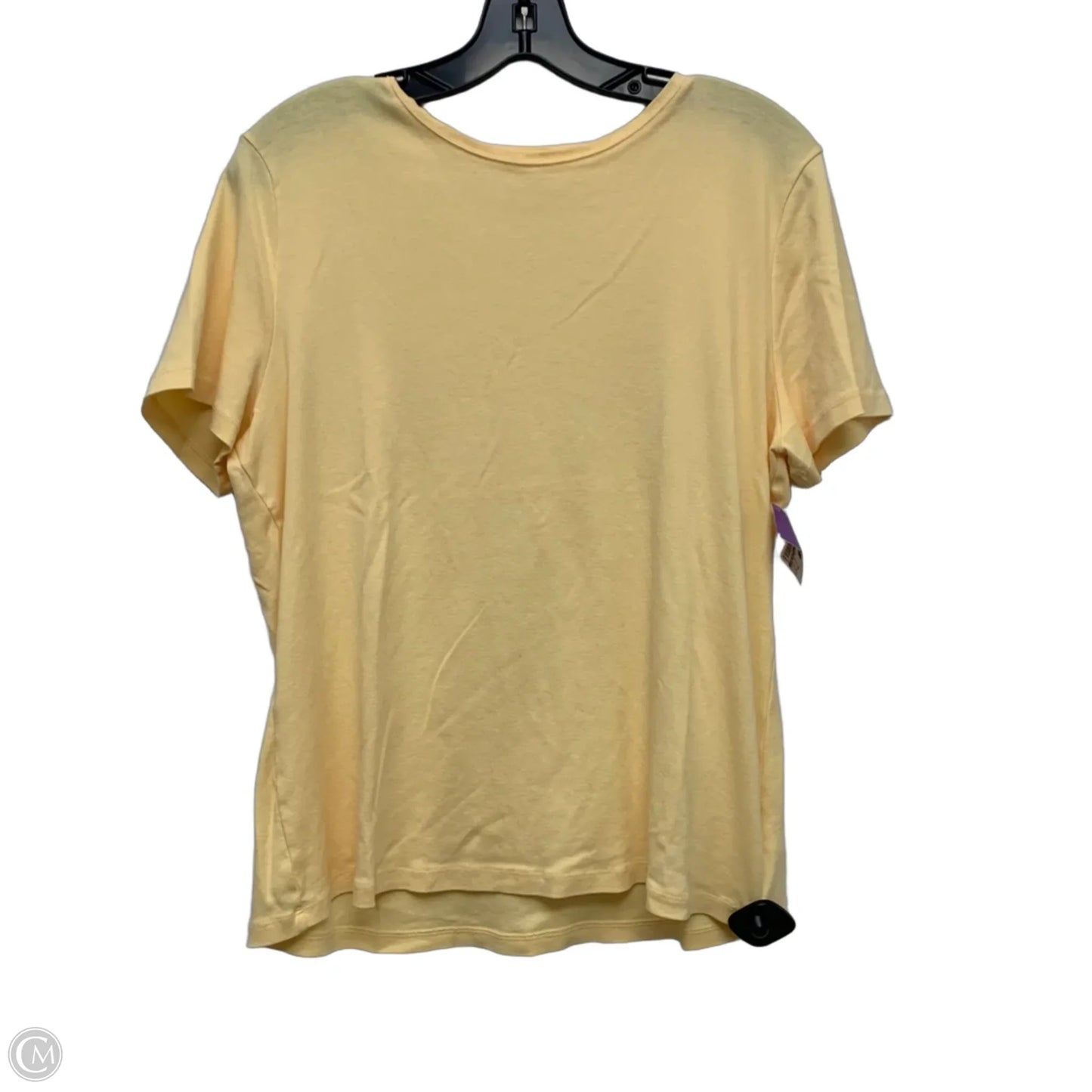 Top Short Sleeve Basic By Talbots In Yellow, Size: Xl