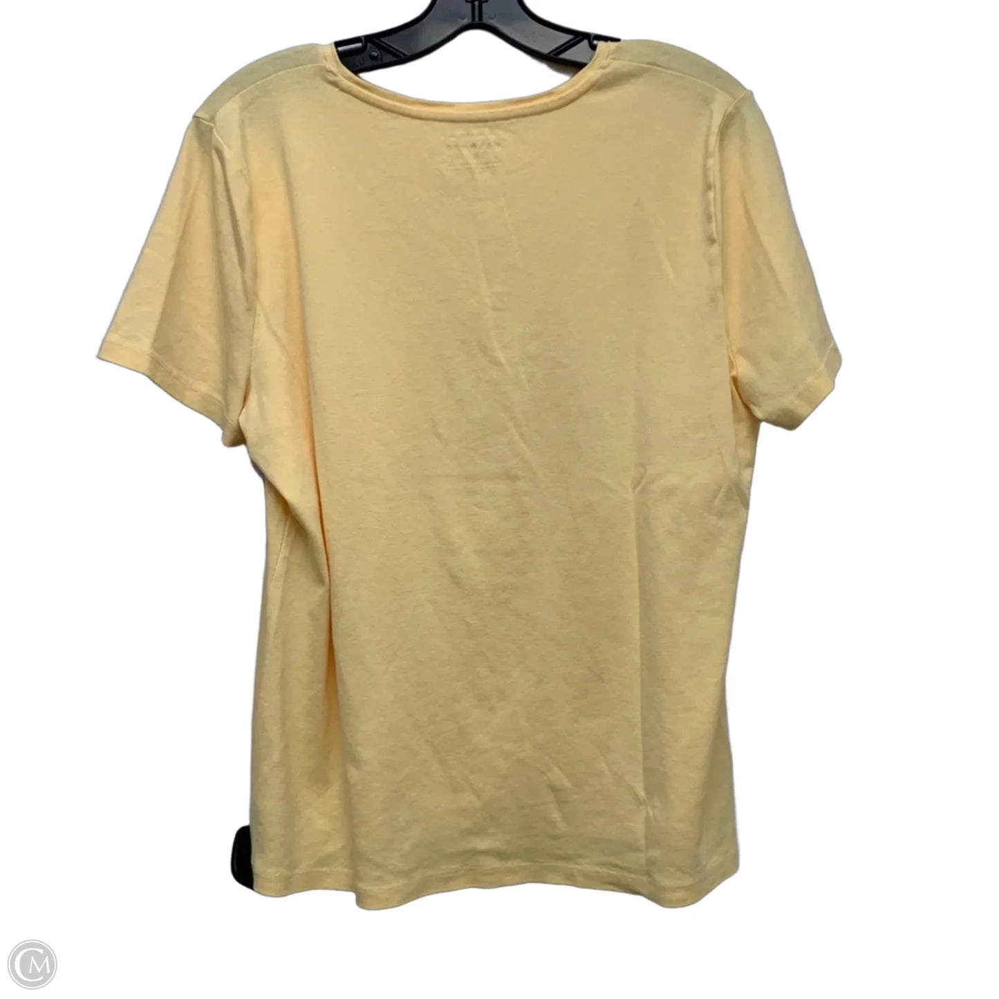 Top Short Sleeve Basic By Talbots In Yellow, Size: Xl