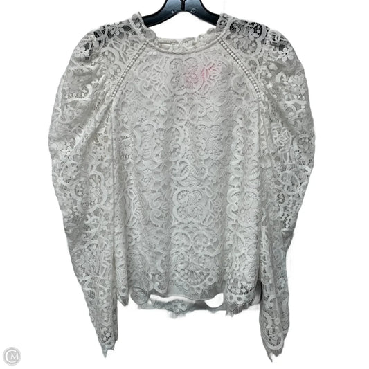 Top Long Sleeve Designer By Lilly Pulitzer In White, Size: M