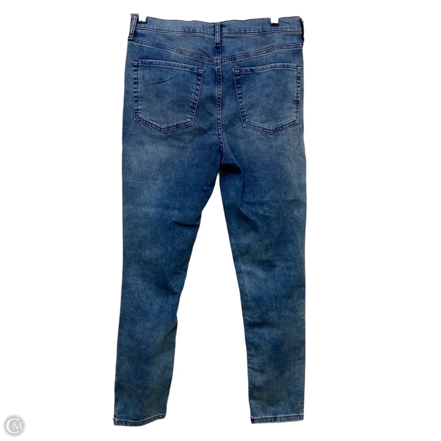 Jeans Skinny By Free People In Blue Denim, Size: 10