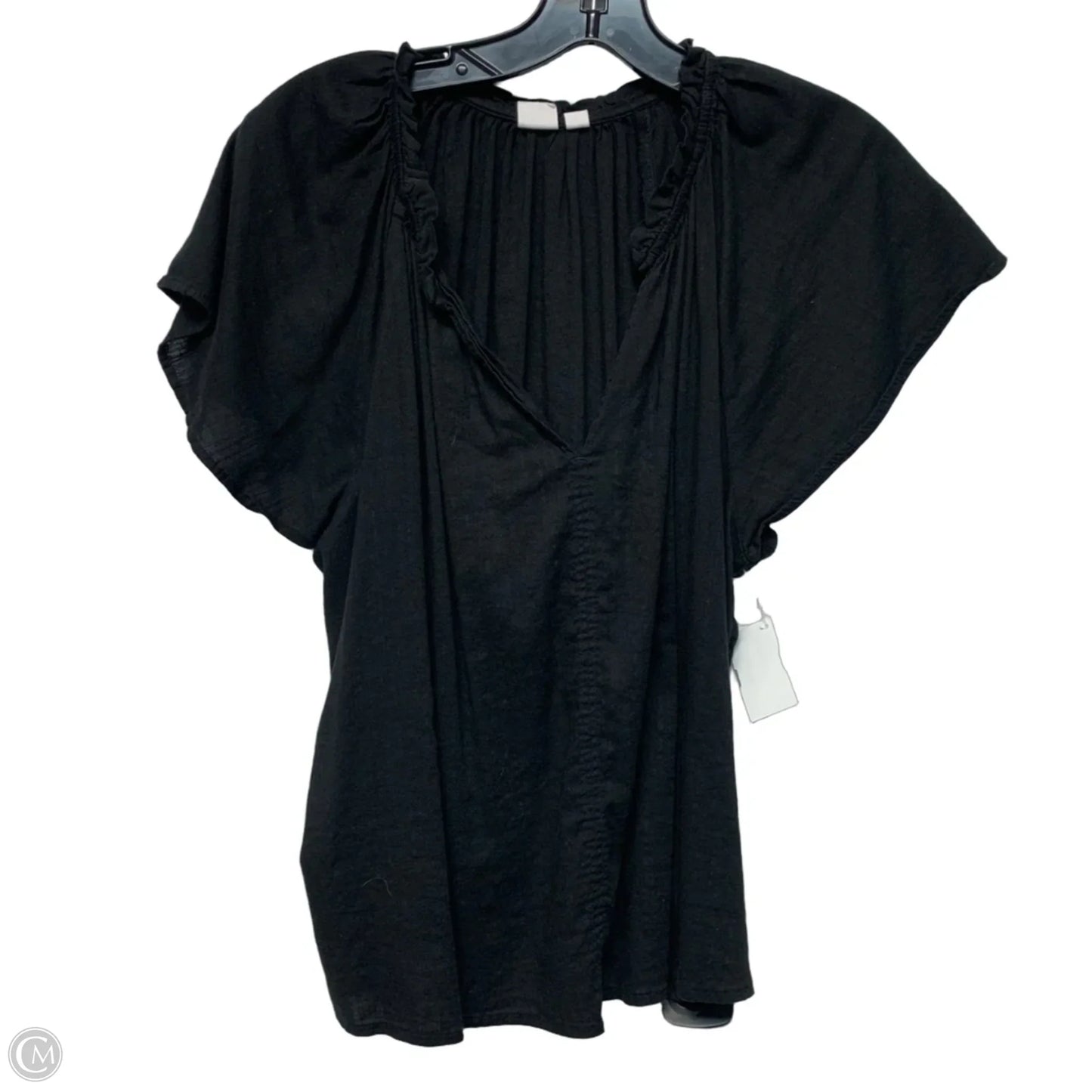 Top Short Sleeve By Gap In Black, Size: M