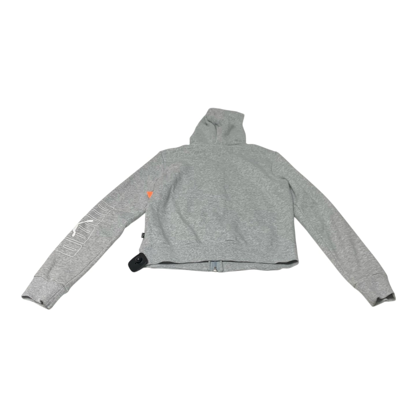 Athletic Sweatshirt Hoodie By Puma In Grey, Size: S