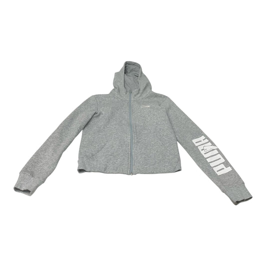 Athletic Sweatshirt Hoodie By Puma In Grey, Size: S