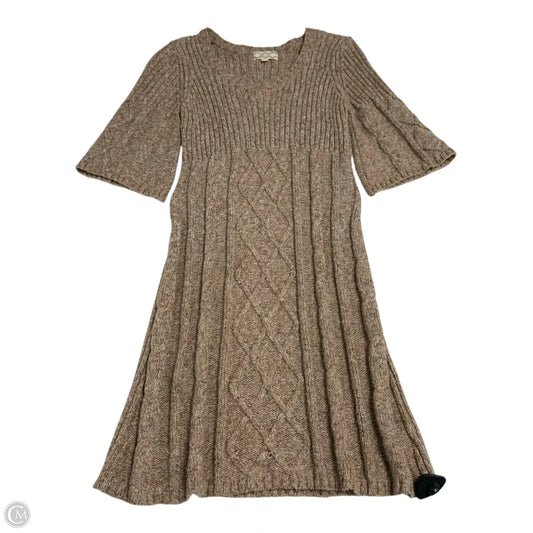 Dress Sweater By Pink Rose In Tan, Size: L