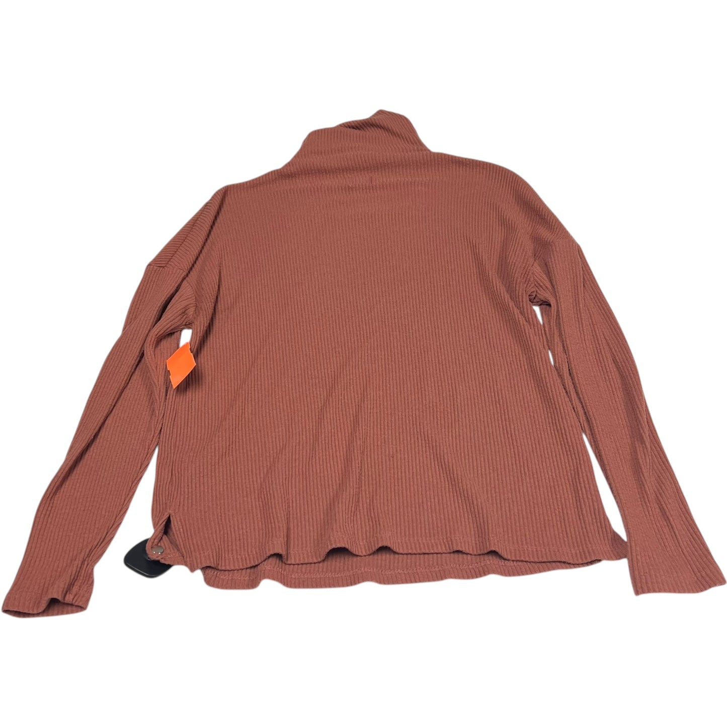 Top Long Sleeve Basic By A New Day In Orange, Size: S