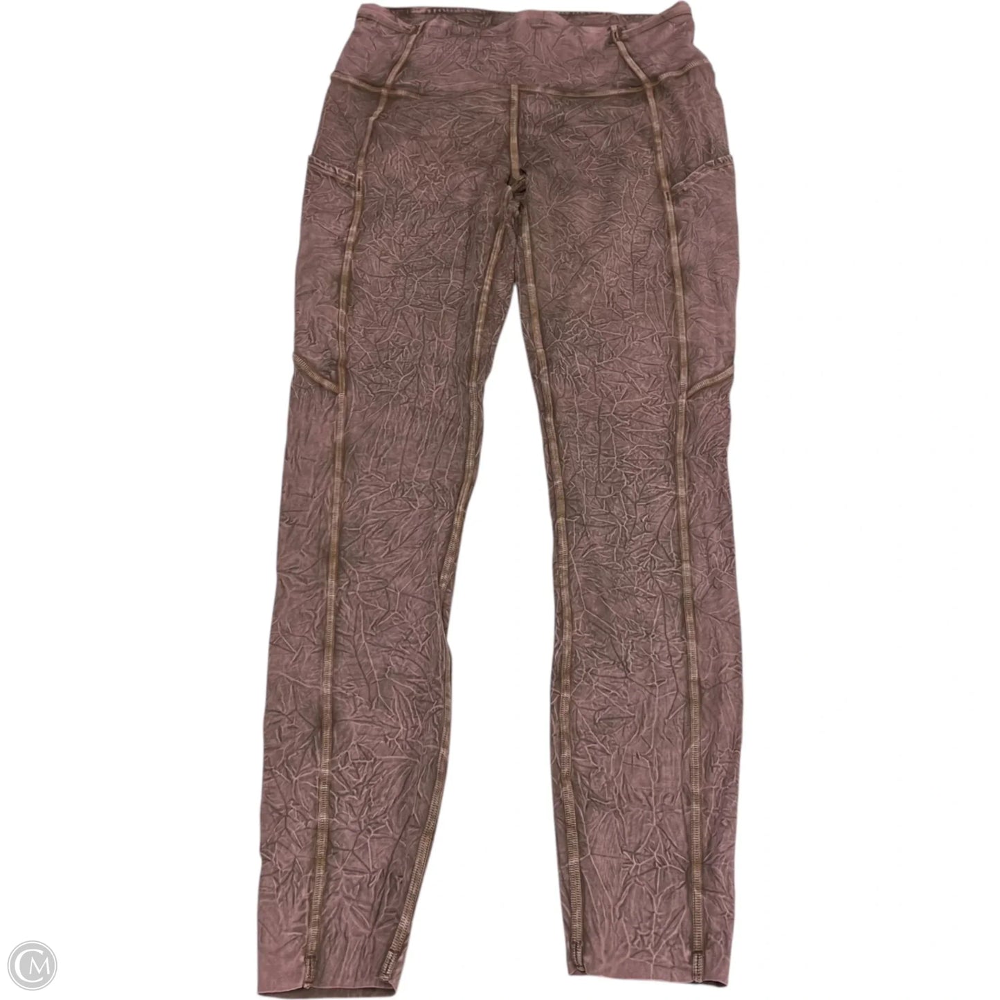 Athletic Leggings By Lululemon In Pink & Tan, Size: S