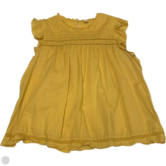 Top Sleeveless By Old Navy In Yellow, Size: 1x