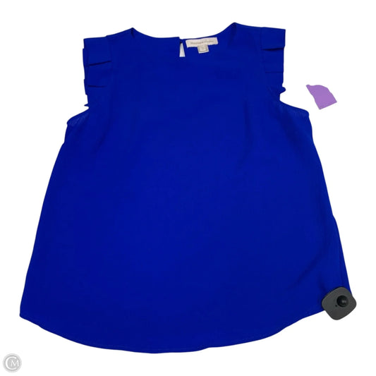 Top Sleeveless By Monteau In Blue, Size: M