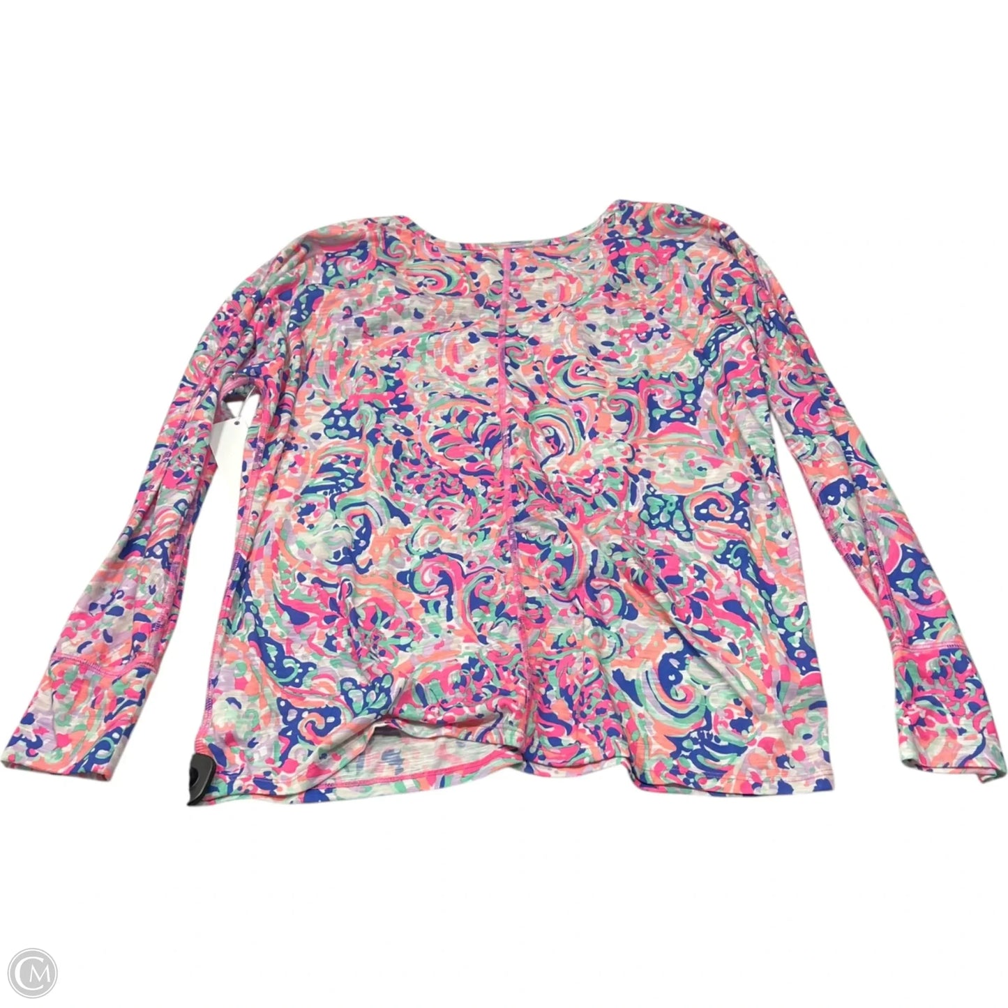 Top Long Sleeve Designer By Lilly Pulitzer In Blue & Pink, Size: S